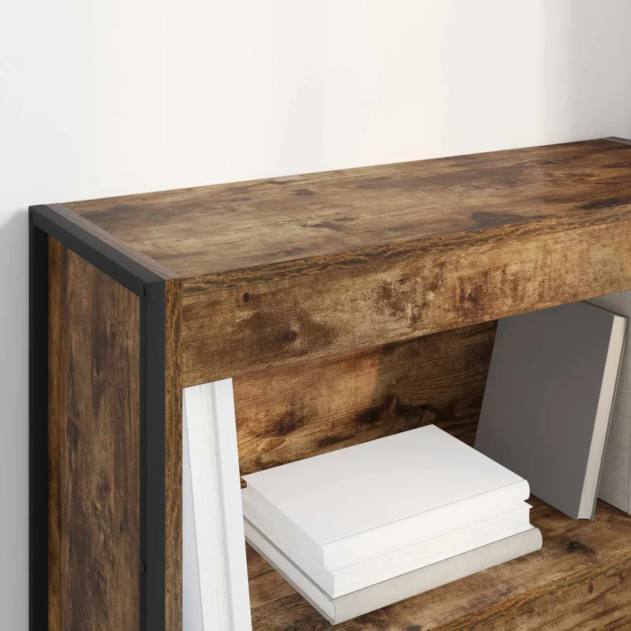 Bibliothèque Chêne Fumé 80 x 30 x 86,5 cm Bois d'ingénierie - 4