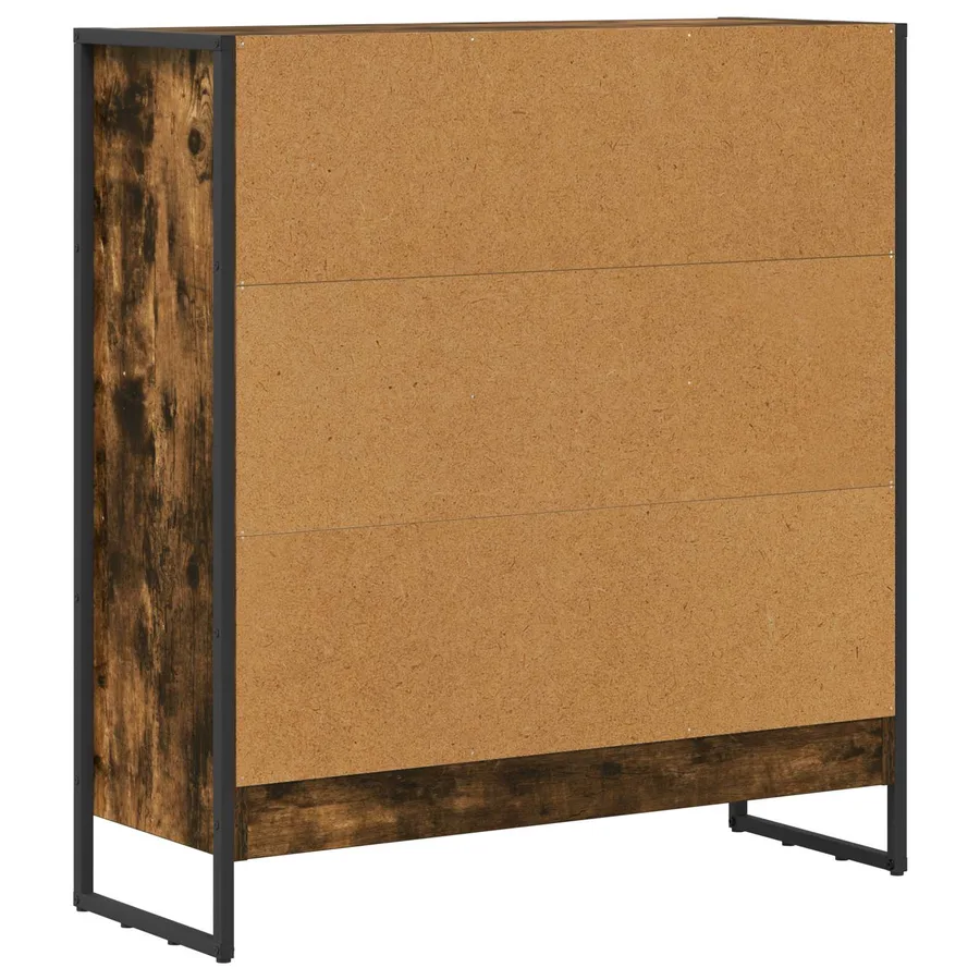 Bibliothèque Chêne Fumé 80 x 30 x 86,5 cm Bois d'ingénierie - 7