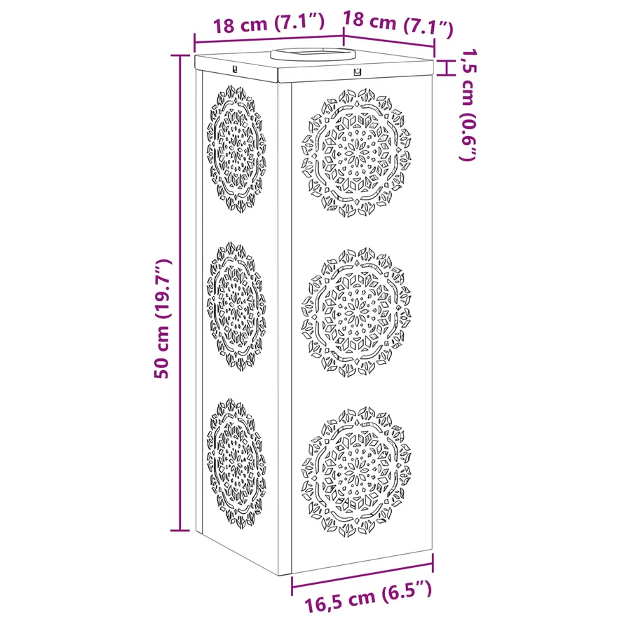 Lumière de chemin LED solaire 2 pcs Blanc chaud 18 x 18 x 50 cm - 16