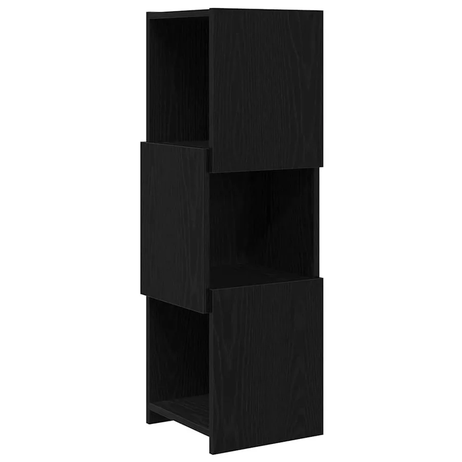 Meuble d'angle Chêne noir 30,5x30x95cm Bois d'ingénierie - 2