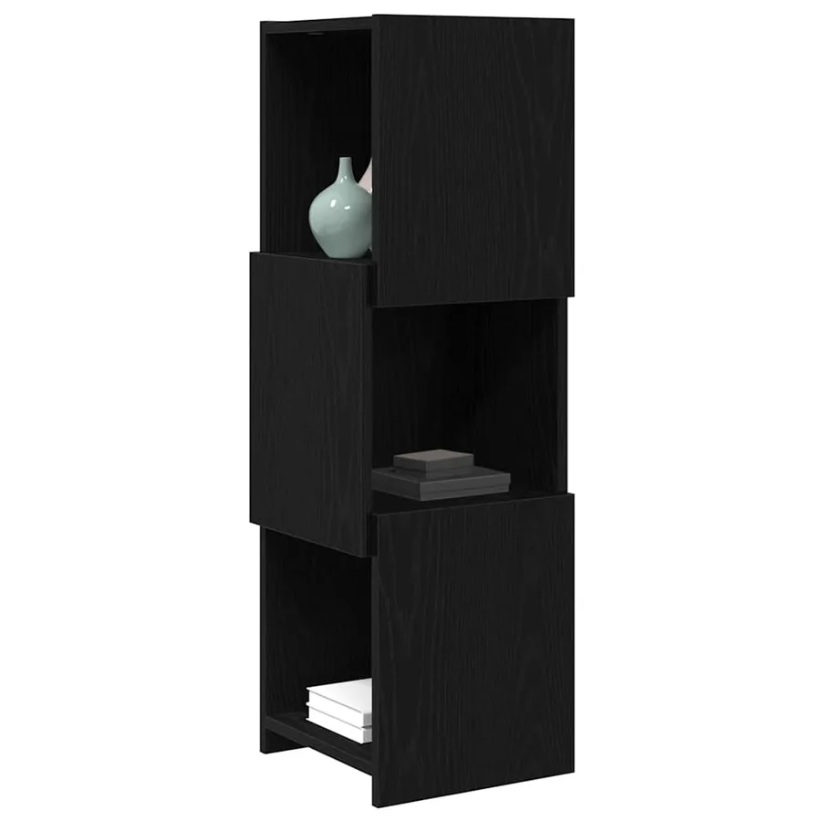 Meuble d'angle Chêne noir 30,5x30x95cm Bois d'ingénierie - 3