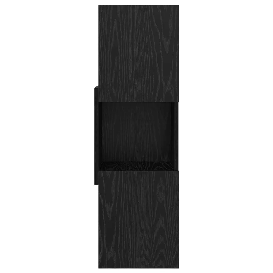 Meuble d'angle Chêne noir 30,5x30x95cm Bois d'ingénierie - 5