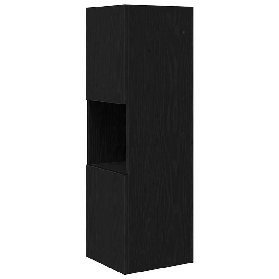 Meuble d'angle Chêne noir 30,5x30x95cm Bois d'ingénierie - 7