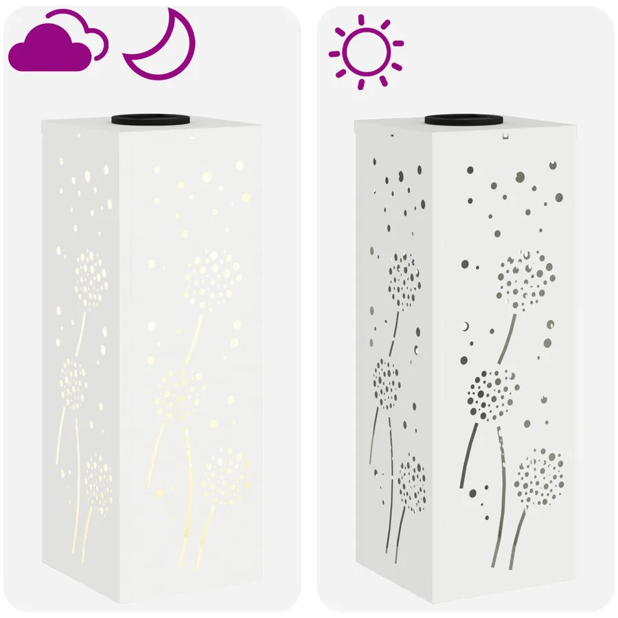 Lumière de chemin LED solaire 2 pcs Blanc chaud 18 x 18 x 50 cm - 13