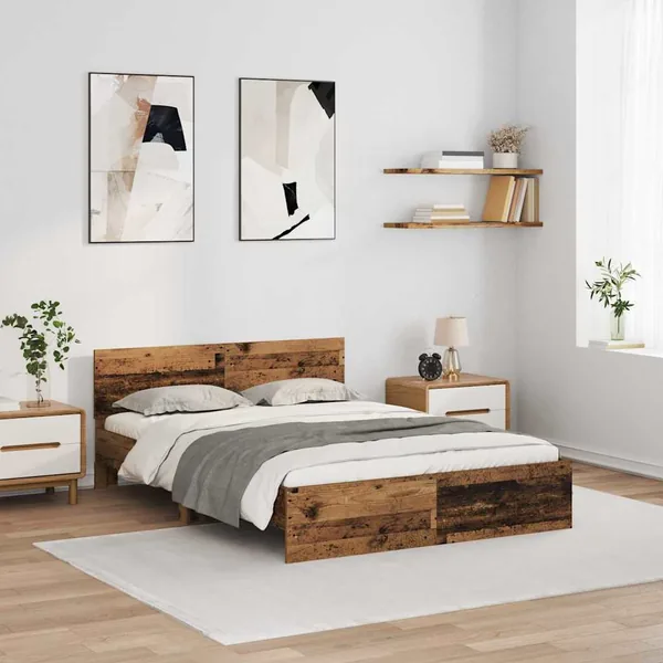 Cadre de lit Bois Ancien 150 x 200 cm Bois d'ingénierie