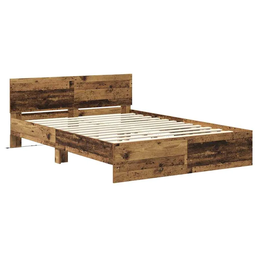 Cadre de lit Bois Ancien 150 x 200 cm Bois d'ingénierie - 5