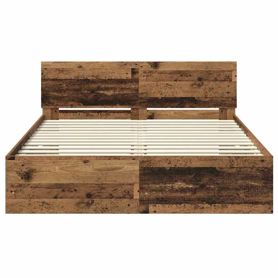 Cadre de lit Bois Ancien 150 x 200 cm Bois d'ingénierie - 6