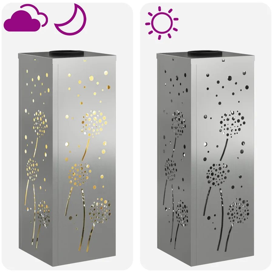 Lumière de chemin LED solaire 2 pcs Blanc chaud 18 x 18 x 50 cm - 13