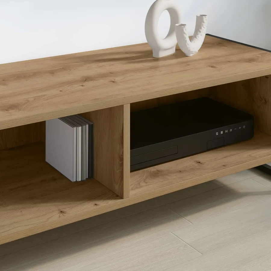 Meuble TV 100 x 36,5 x 30,5 cm Chêne artisan Bois d'ingénierie - 4