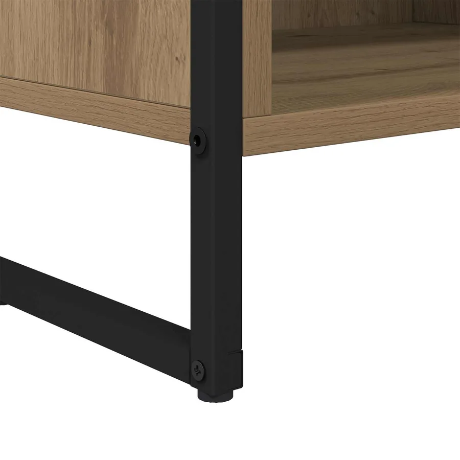 Meuble TV 100 x 36,5 x 30,5 cm Chêne artisan Bois d'ingénierie - 9