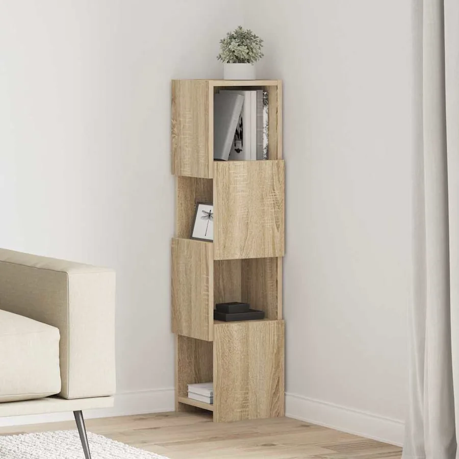 Meuble d'angle Chêne Sonoma 25,5x25x102cm Bois d'ingénierie