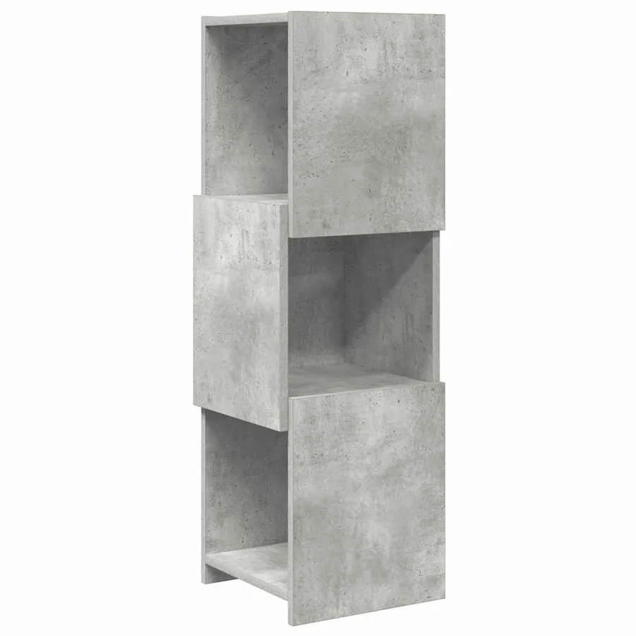 Meuble d'angle Gris béton 30,5x30x95cm Bois d'ingénierie - 2