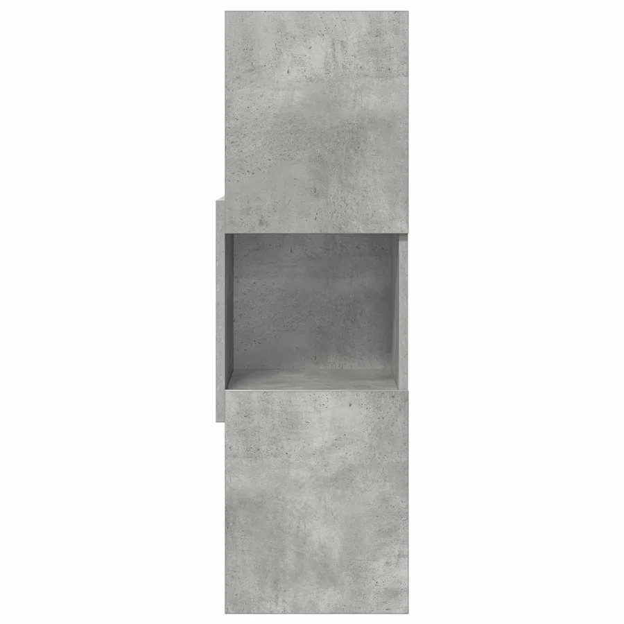 Meuble d'angle Gris béton 30,5x30x95cm Bois d'ingénierie - 5