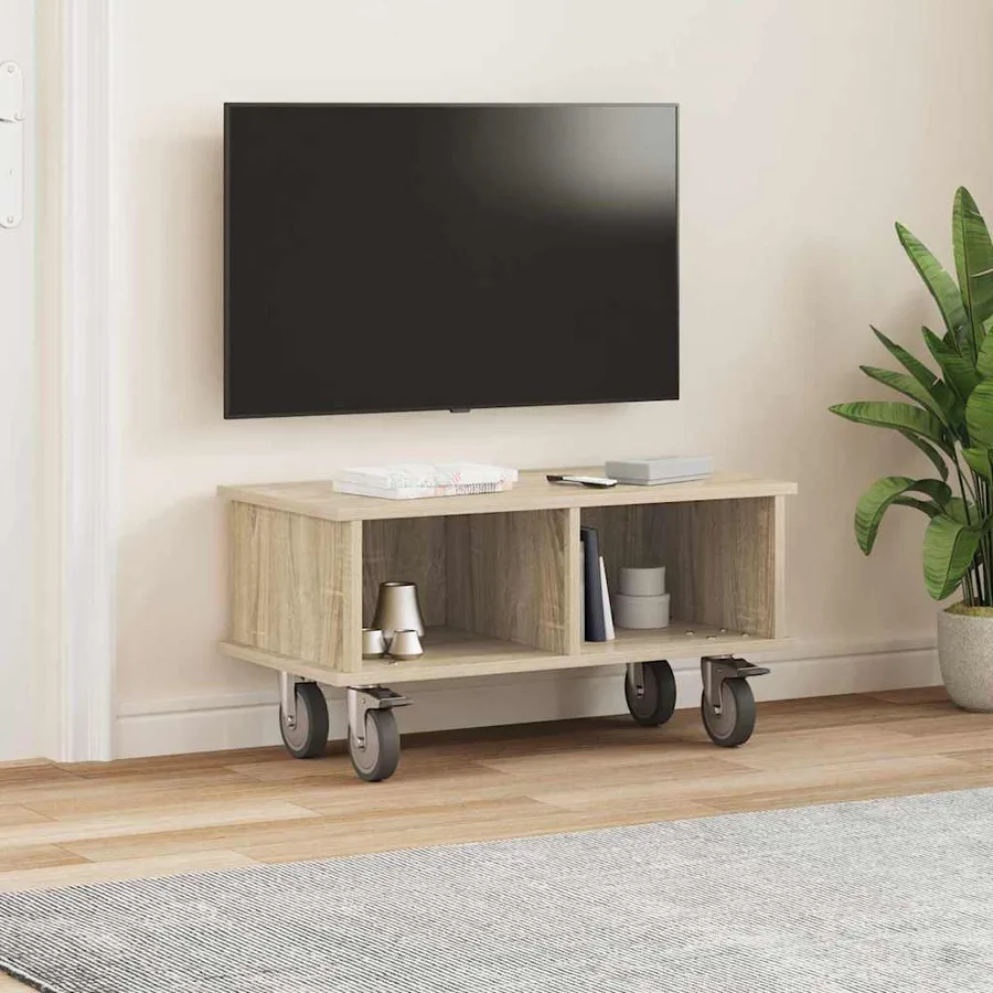 Meuble TV Chêne Sonoma 68,5 x 35 x 35 cm Bois d'ingénierie - 4