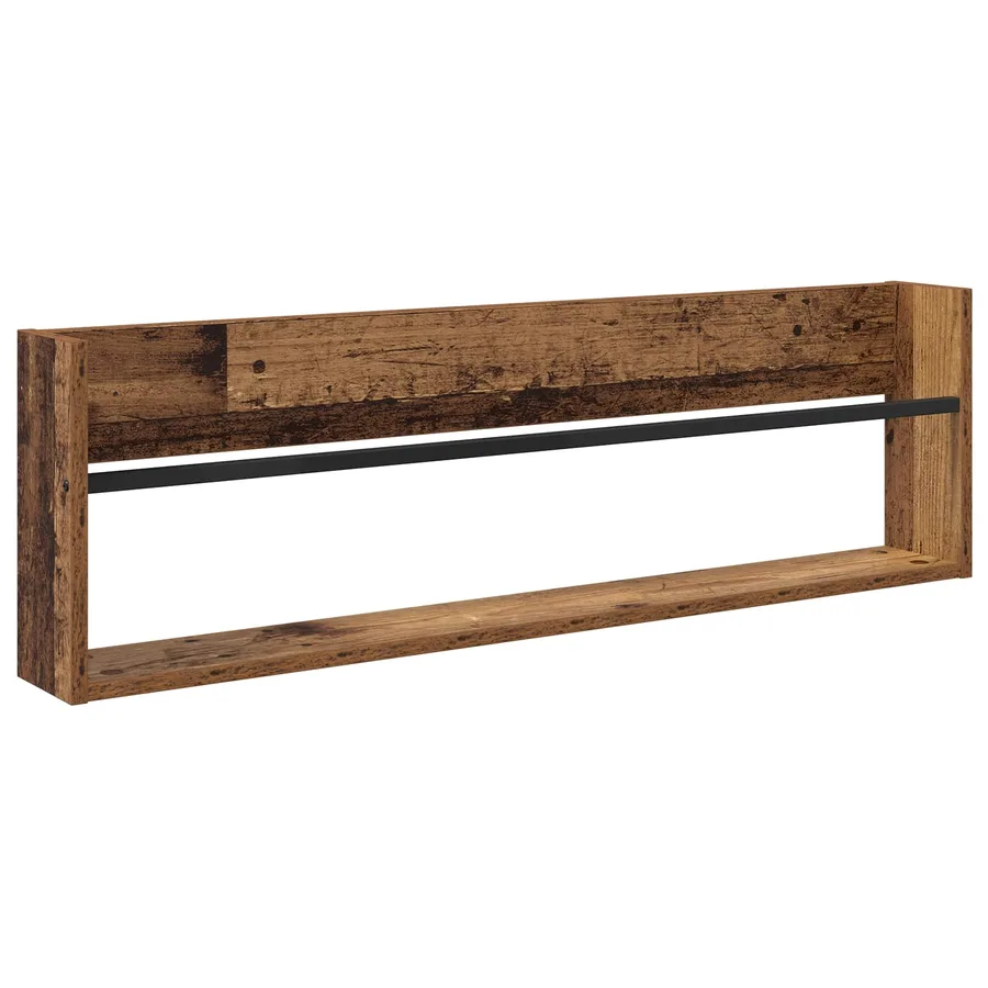 Étagère à magazines 2 pcs Bois ancien 100 x 12 x 30 cm - 5