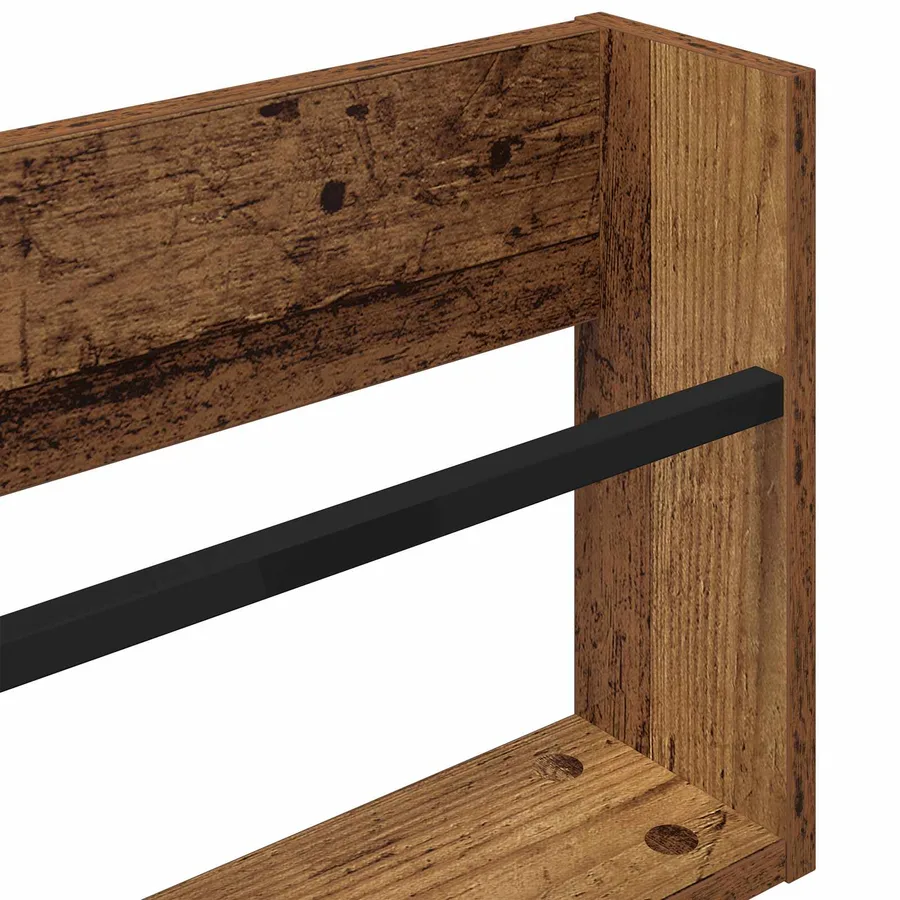 Étagère à magazines 2 pcs Bois ancien 100 x 12 x 30 cm - 9