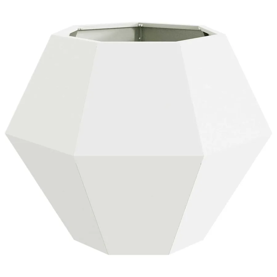 Jardinière 2 pc Blanc 75 x 75 x 60 cm Acier - 6
