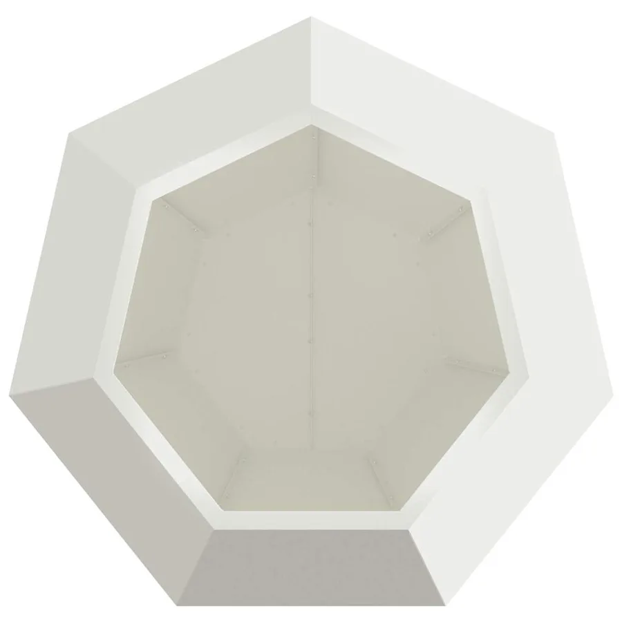 Jardinière 2 pc Blanc 75 x 75 x 60 cm Acier - 7