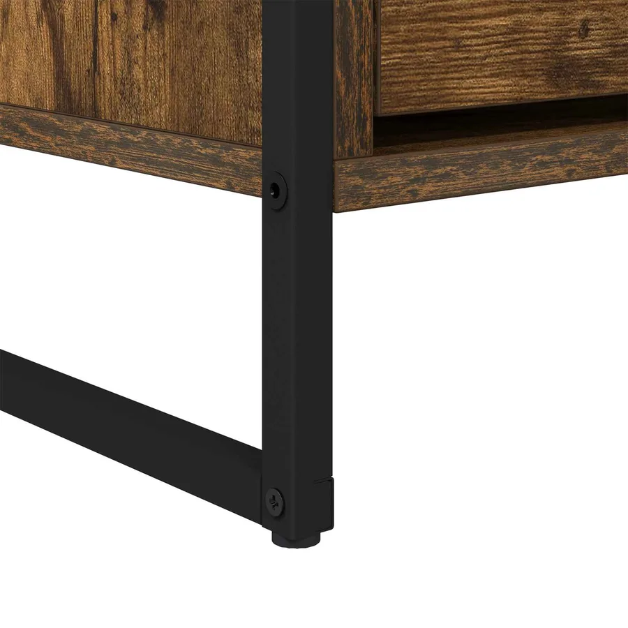 Meuble TV Chêne Fumé 100 x 36 x 49,5 cm Bois d'ingénierie - 10