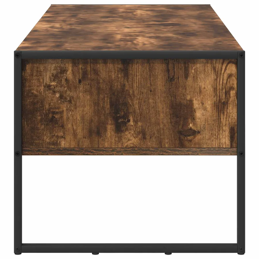 Table basse Chêne Fumé 100 x 46 x 40 cm Bois d'ingénierie - 7