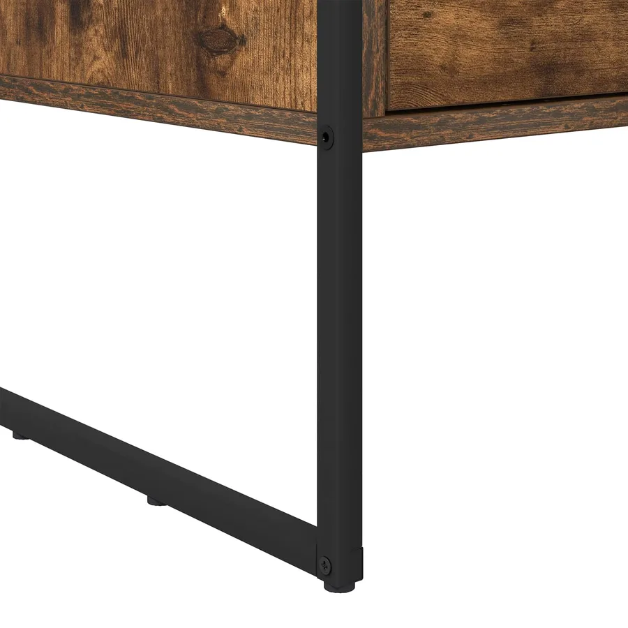 Table basse Chêne Fumé 100 x 46 x 40 cm Bois d'ingénierie - 8