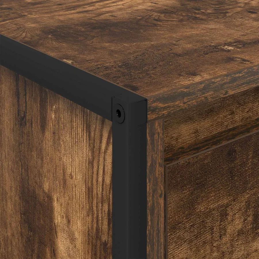 Table basse Chêne Fumé 100 x 46 x 40 cm Bois d'ingénierie - 9