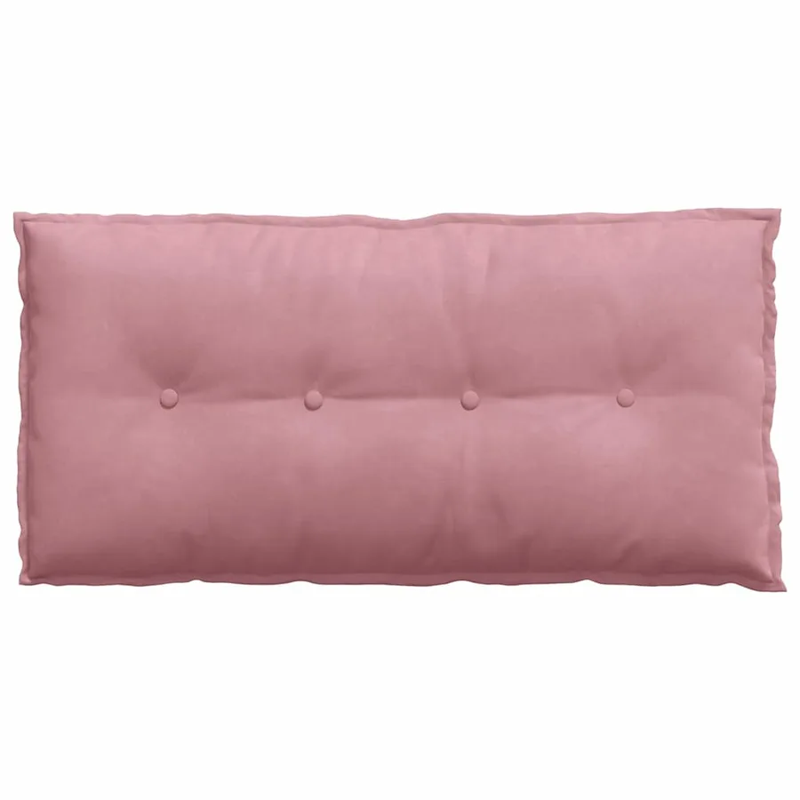 Coussin de Dos Rose 100 x 50 cm Tissu en velours côtelé - 6