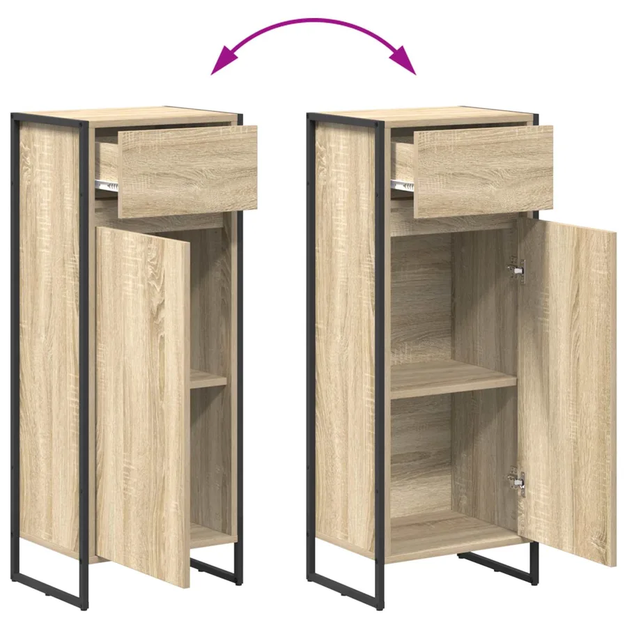 Ensemble de mobilier de salle de bain avec tiroir Chêne Sonoma - 16