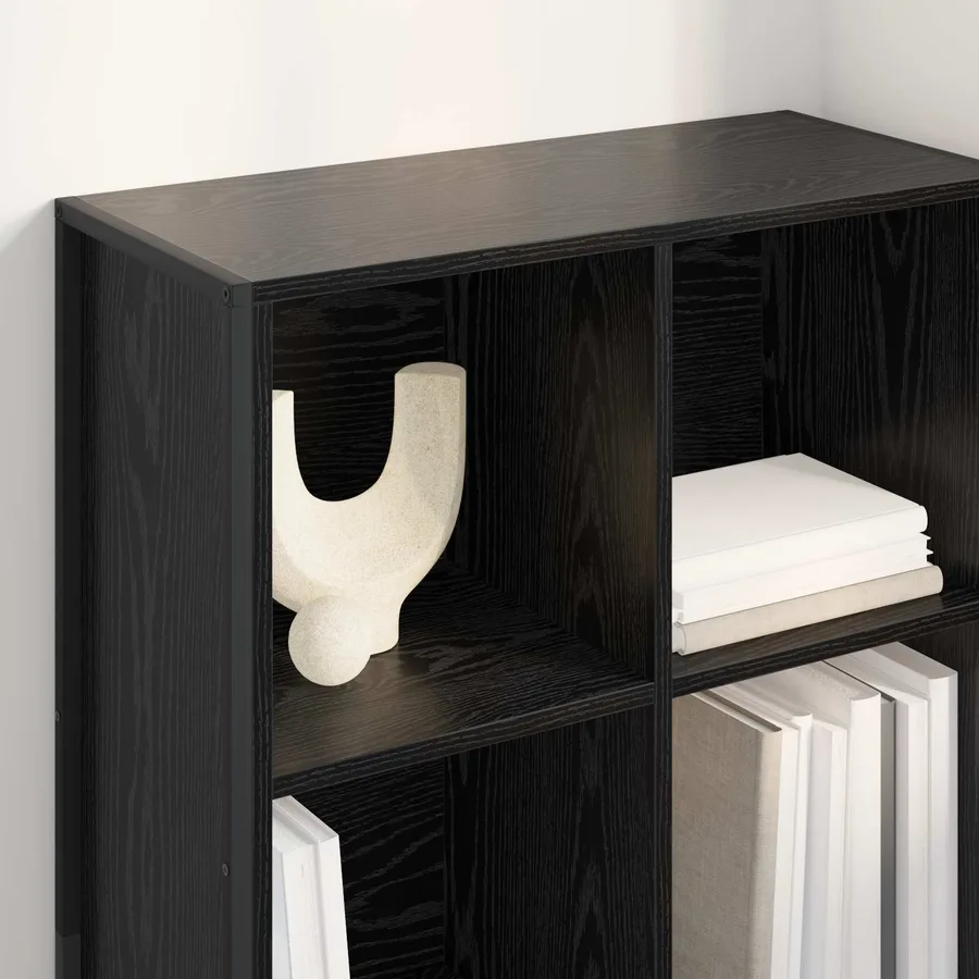 Bibliothèque Chêne noir 99,5 x 30 x 108,5 cm Bois d'ingénierie - 4