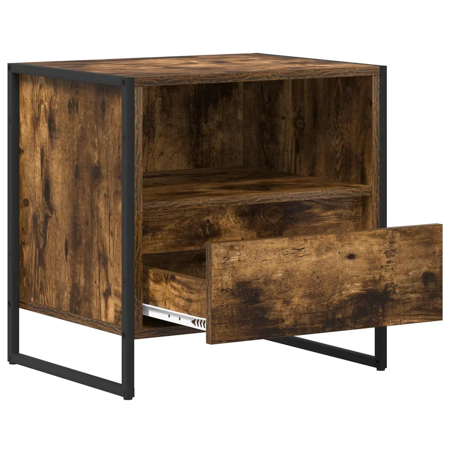 Table de chevet Chêne Fumé 50 x 39,5 x 50 cm Bois d'ingénierie - 10