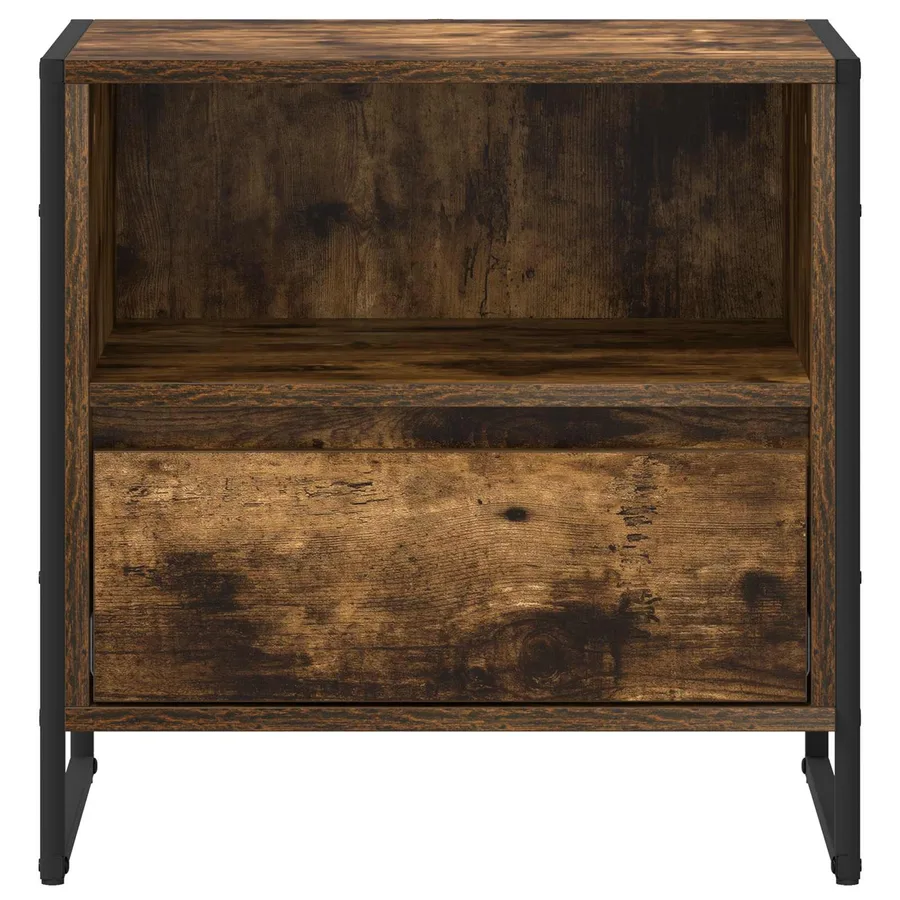 Table de chevet Chêne Fumé 50 x 39,5 x 50 cm Bois d'ingénierie - 5