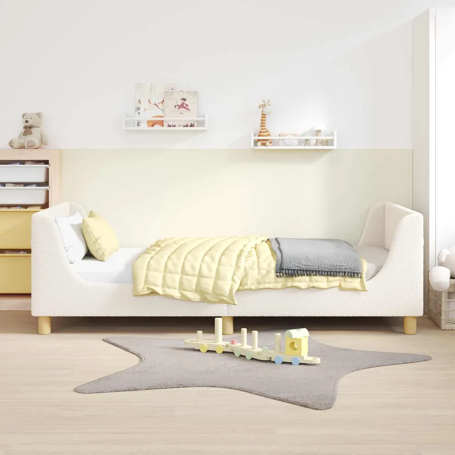 Cadre de lit pour enfants avec tête de lit Crème 80 x 200 cm - 3