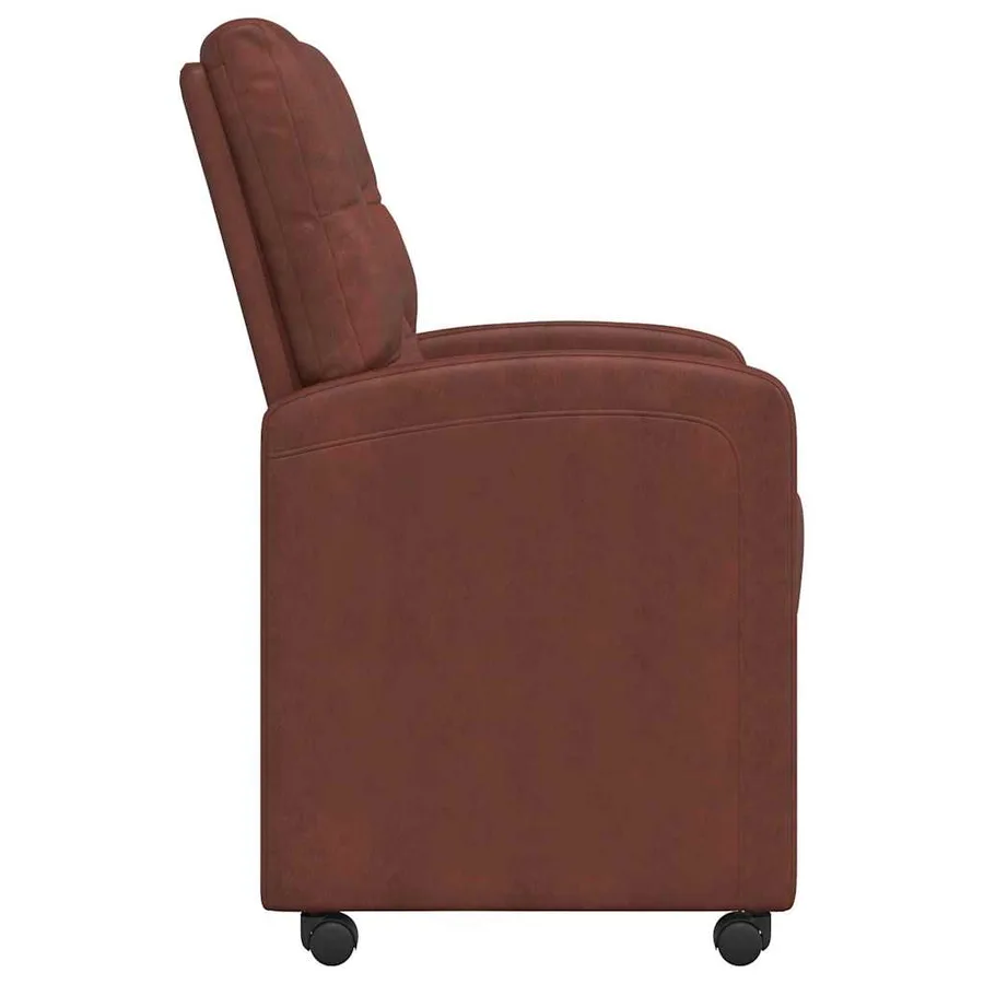 Chaises de Salle à Manger avec Roues 2 pcs Marron brillant - 5