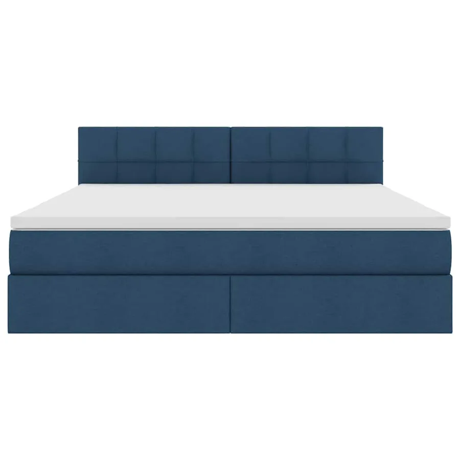 Lit avec rangement et matelas avec matelas Bleu 180 x 200 cm - 7