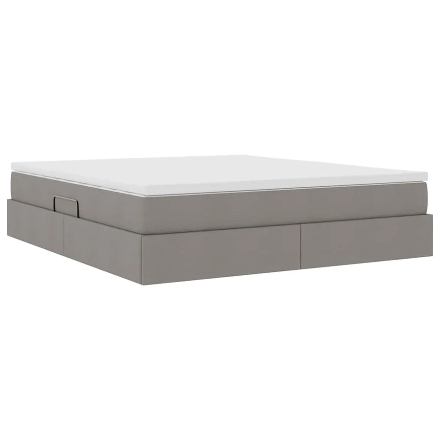 Lit avec rangement et matelas Taupe 180 x 200 cm Polyester - 5