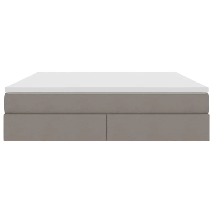 Lit avec rangement et matelas Taupe 180 x 200 cm Polyester - 7