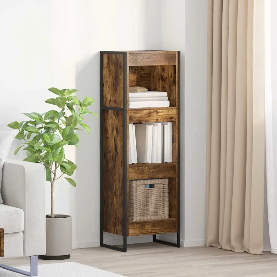 Bibliothèque Chêne Fumé 40 x 30 x 121 cm Bois d'ingénierie