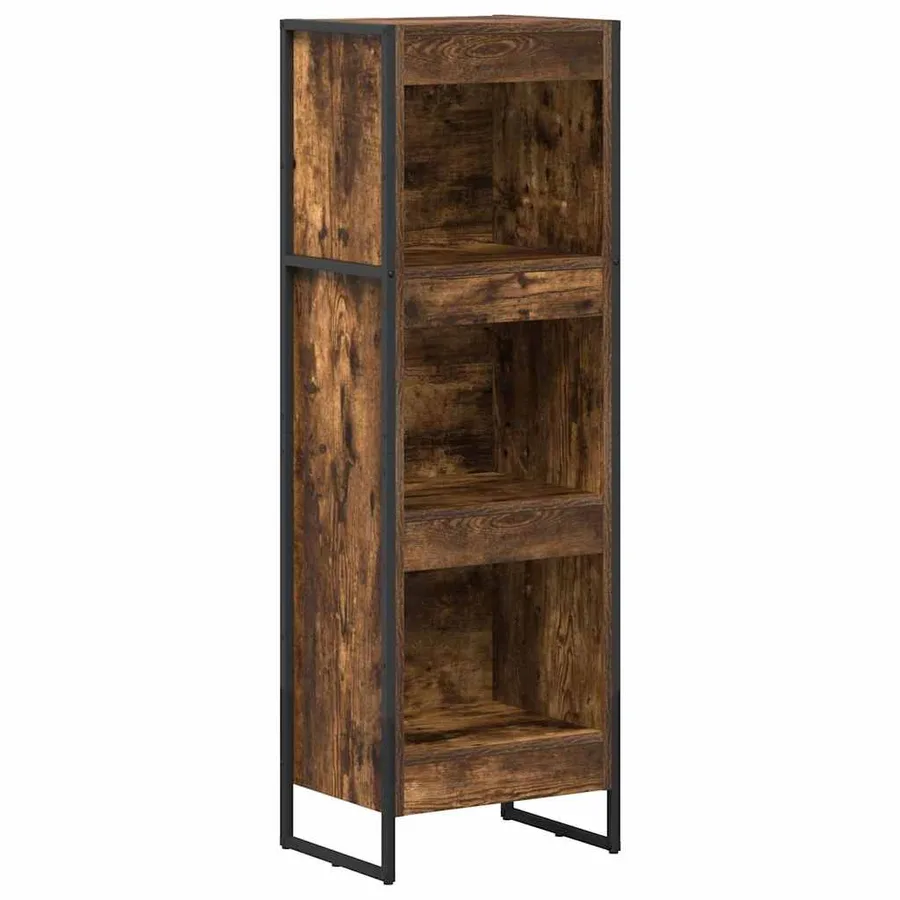Bibliothèque Chêne Fumé 40 x 30 x 121 cm Bois d'ingénierie - 2