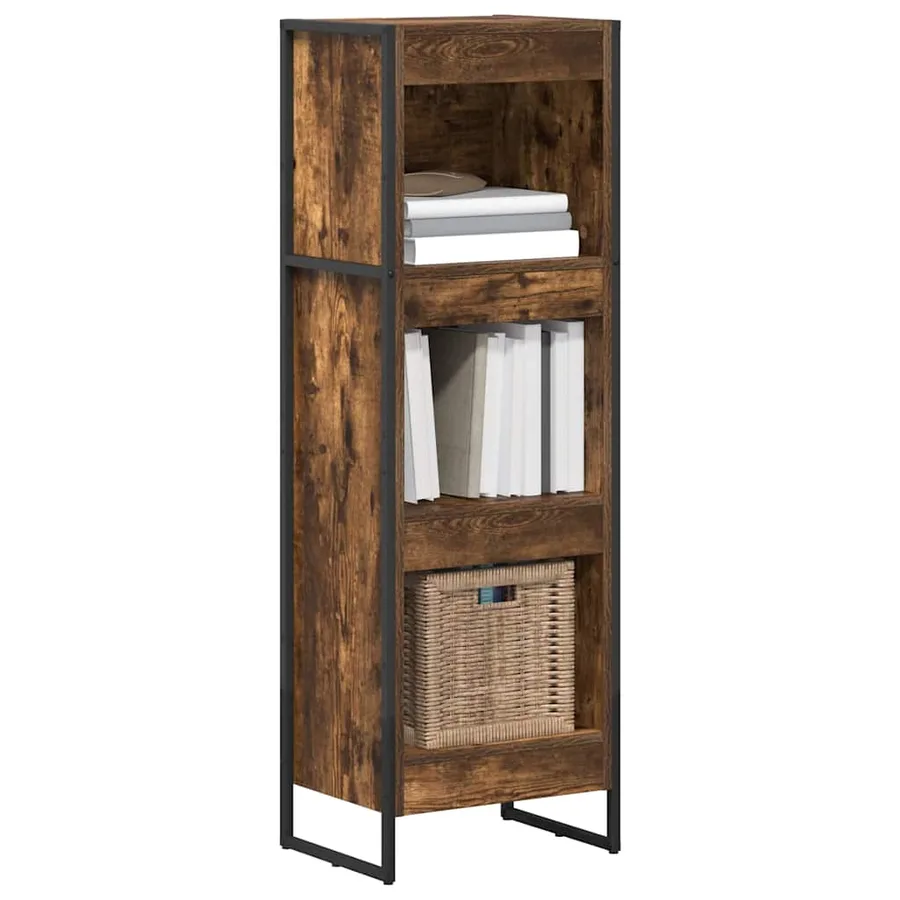 Bibliothèque Chêne Fumé 40 x 30 x 121 cm Bois d'ingénierie - 3