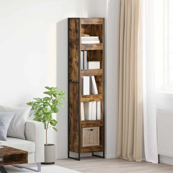 Bibliothèque Chêne Fumé 40 x 30 x 189,5 cm Bois d'ingénierie