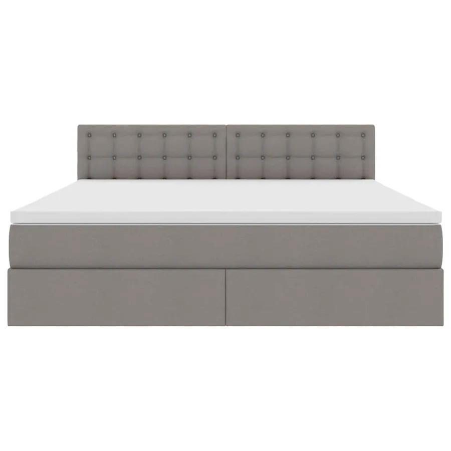 Lit avec rangement et matelas avec matelas Taupe 180 x 200 cm - 7