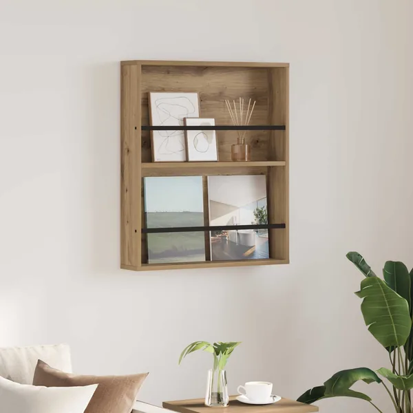 Étagère à magazines Chêne artisanal 60 x 12 x 70 cm