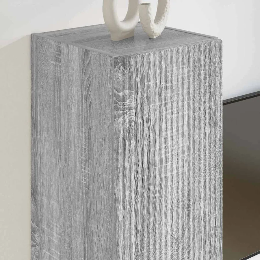 Meuble TV mural Montage mural 2 pcs Gris Sonoma 30 x 31 x 60 cm - 4