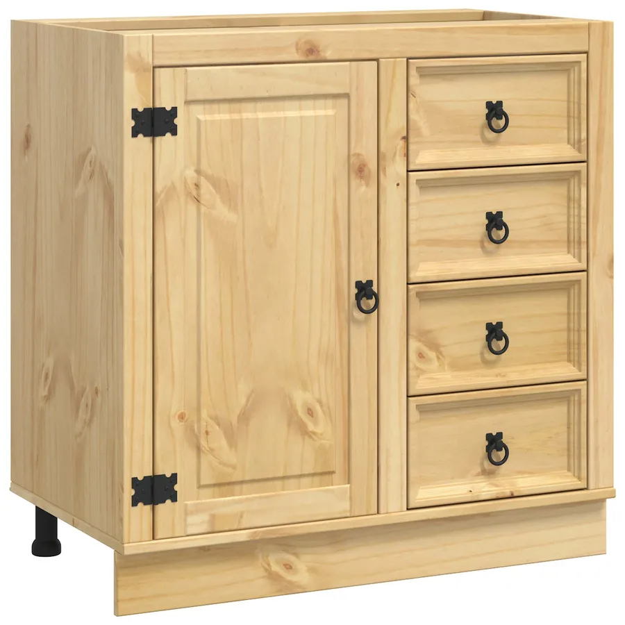 Armoire SKI Brun Miel 80 x 46 x 81 cm Pin massif - 2