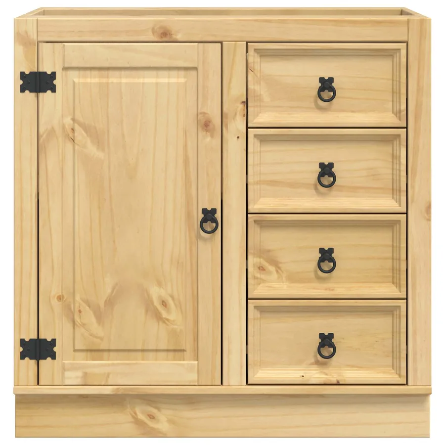 Armoire SKI Brun Miel 80 x 46 x 81 cm Pin massif - 6