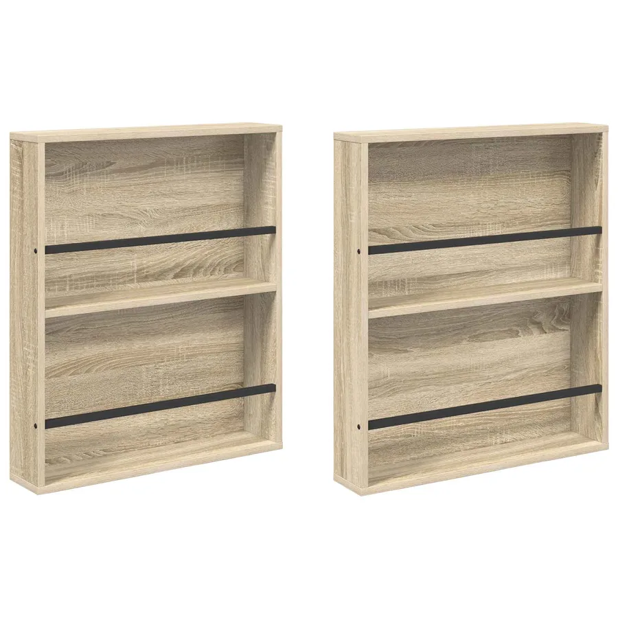 Étagère à magazines 2 pcs Chêne Sonoma 60 x 12 x 70 cm - 2