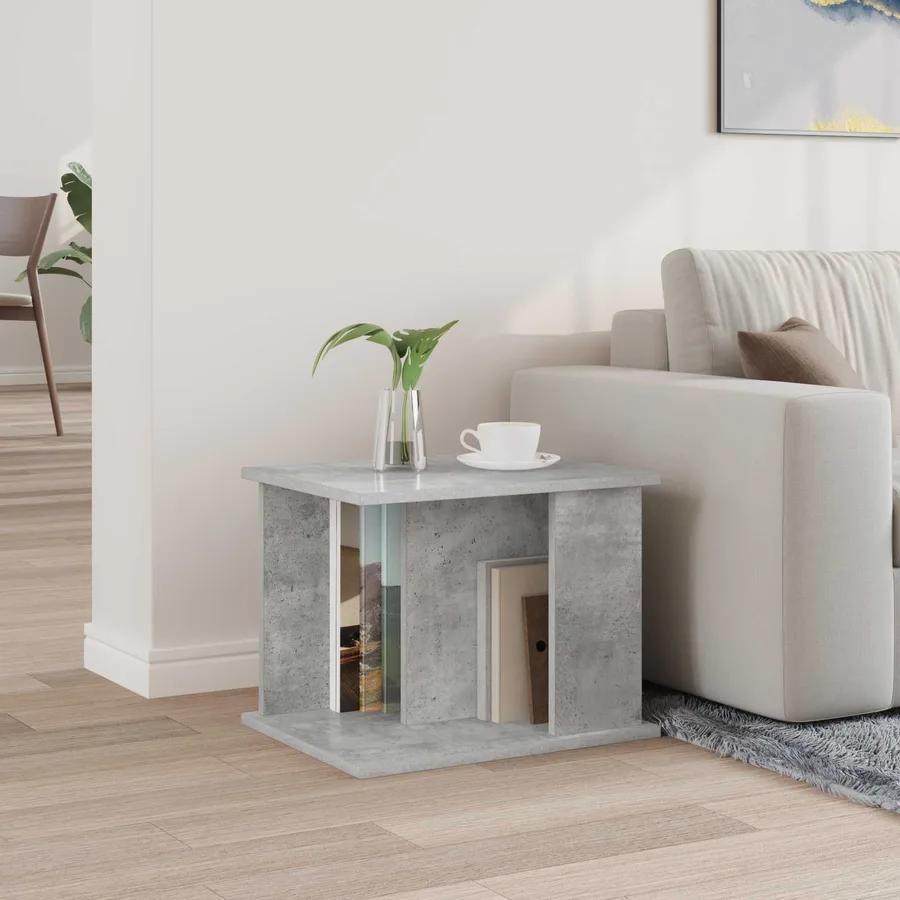 Étagère à magazines avec étagère Gris Béton 35 x 35 x 45 cm - 4