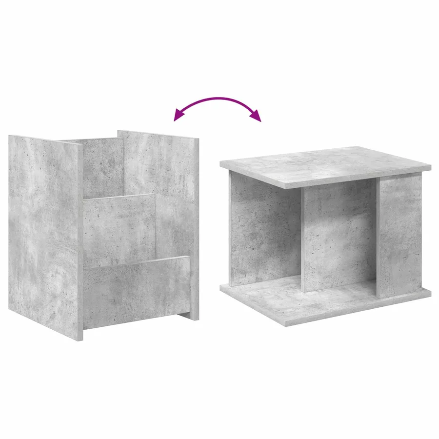 Étagère à magazines avec étagère Gris Béton 35 x 35 x 45 cm - 9