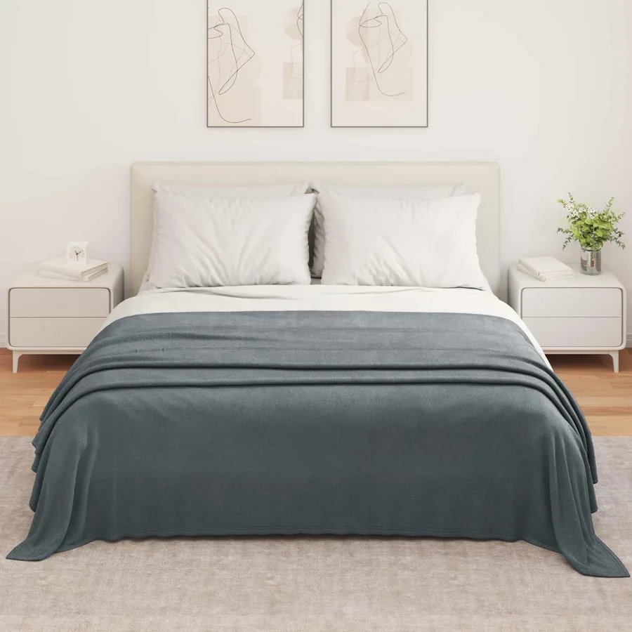 Jeté Gris foncé 350 x 270 cm Toison - 3