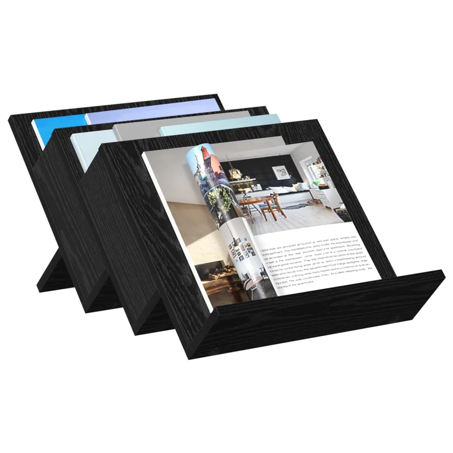 Étagère à magazines avec étagère Chêne noir 53 x 40 x 28,5 cm - 3